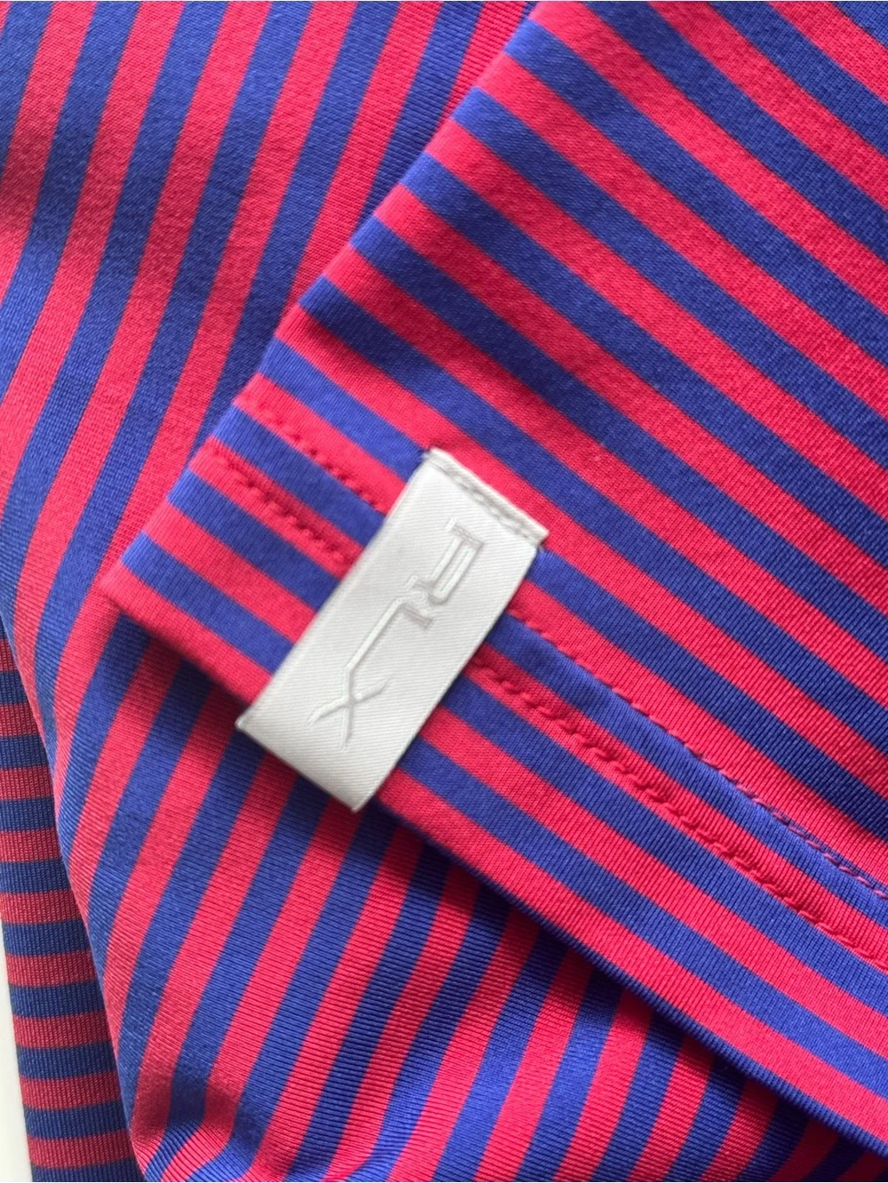 Ralph Lauren RLX Men's Purple & Pink Striped Polo